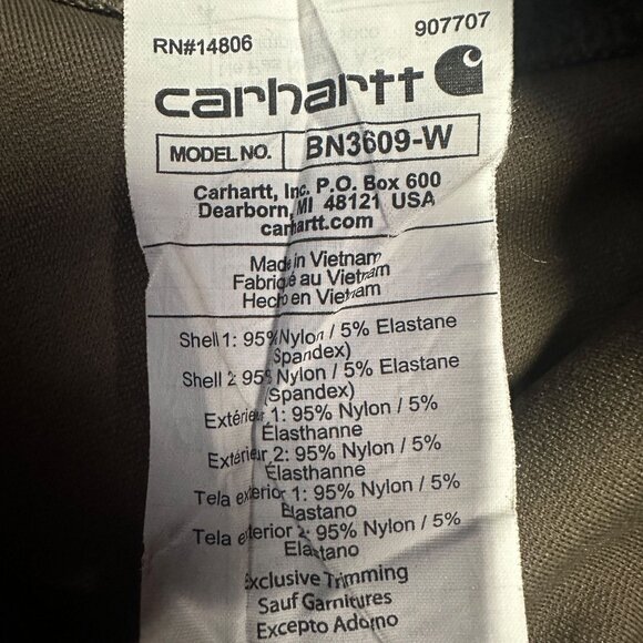 Carhartt Womens S Tamrac Force Fitted Leggings Stretch Pockets Durable BN3609-W - Picture 4 of 16